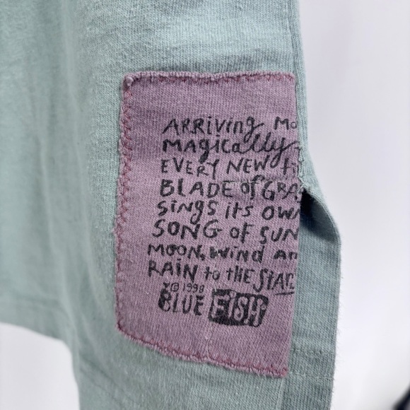 Blue Fish Hand Printed Tee - Picture 3 of 4